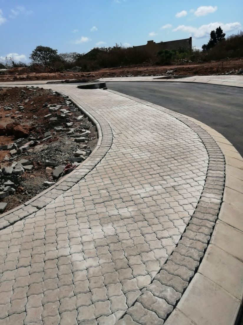 Paving works on a new access road